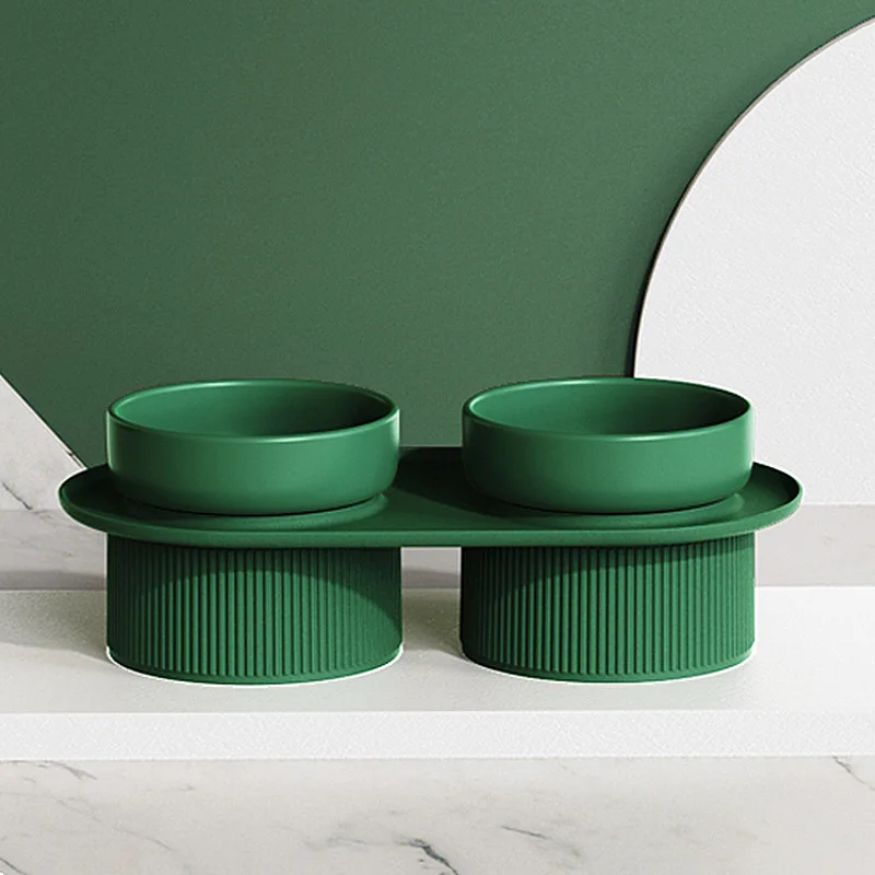 Japan Korea Design Popular Pet Bowl Ceramic Cat Bowl Sets Double Cat Dog Bowl