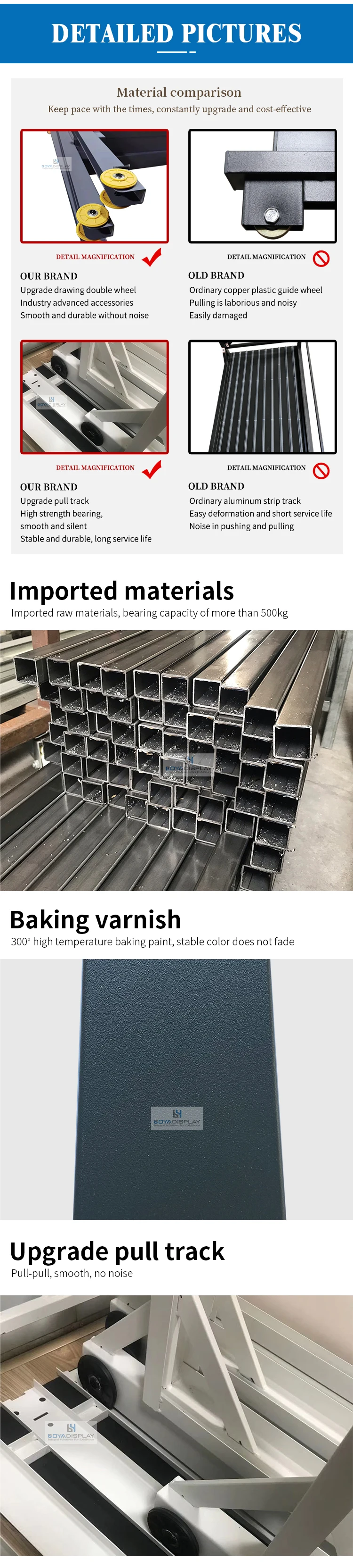 Customize Professional Modern Style Sliding Sample Windows Stands
