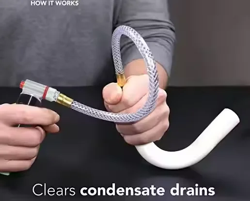 CO2 Threaded Drain Line Cleaner with Flexible Hose for AC Condensate ...