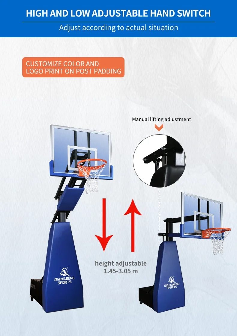 Professional Basketball Court Training Equipment Adjustable Height