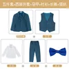 Giacca blu mare, gilet, pantaloni 9122, camicia, fazzoletto da taschino blu, bl