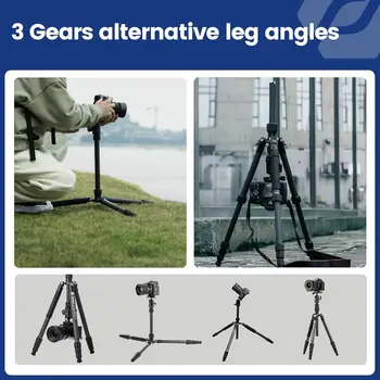 Fotopro 73" Professional Carbon Fiber Compact Travel Tripod with Ball Head Camera Detachable Monopod for Shooting product image