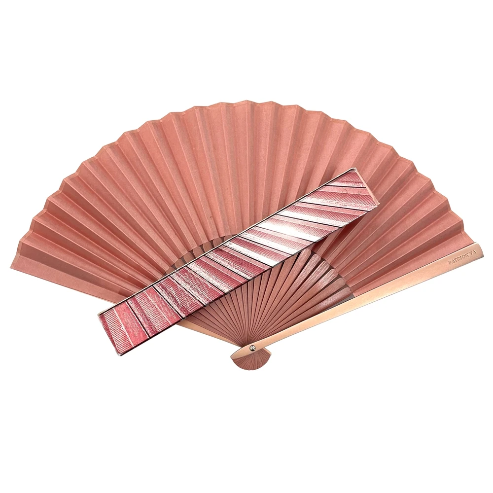 Full Customized Al Metal Hand Fan With Gift Box Abanicos De Mano Custom