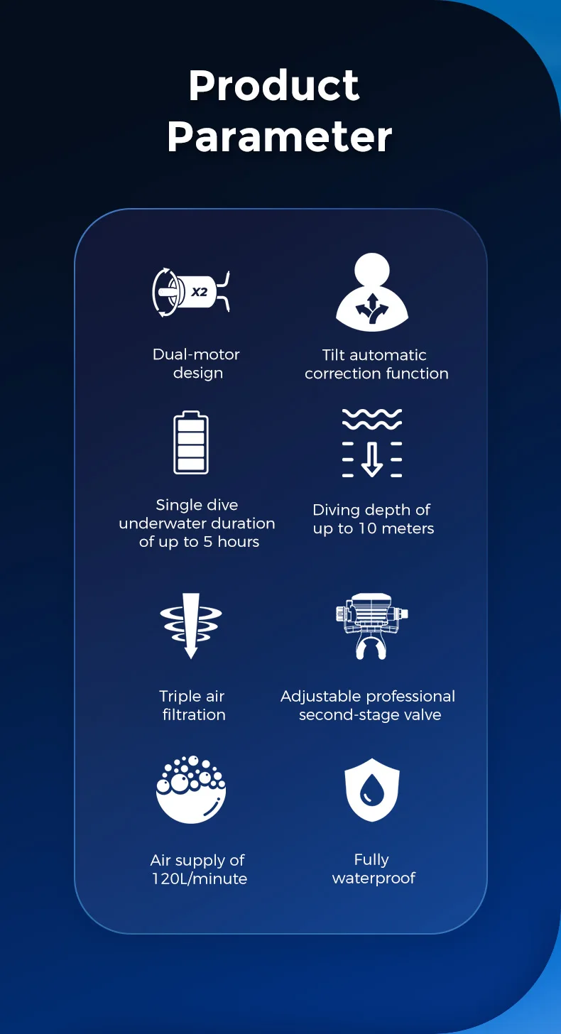 Smaco C6 Hookah Diving System Dual Motor Design Tankless Diving