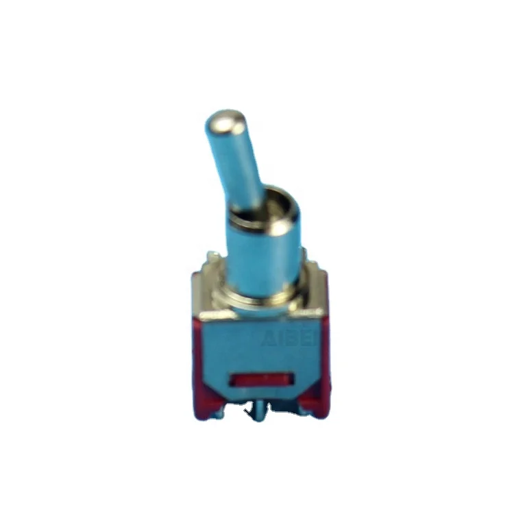 Factory Directly Sale 5Mm Short Handle On-On Spdt 3Pin Pc-H Terminal Red 1.5A 3A Micro Toggle Switches