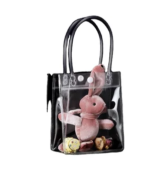 transparent handbag birthday gift bag high-end feel handbag with gift plastic snack bag