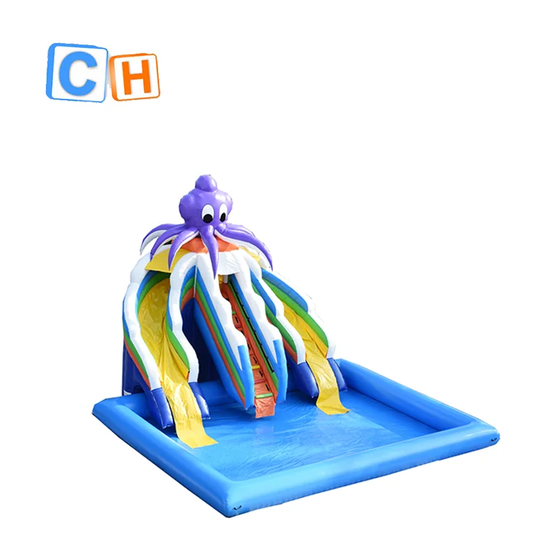 Custom PVC Inflatable Outdoor Water Slide Pool for Kids Fun inflatable games and Slides manufacture