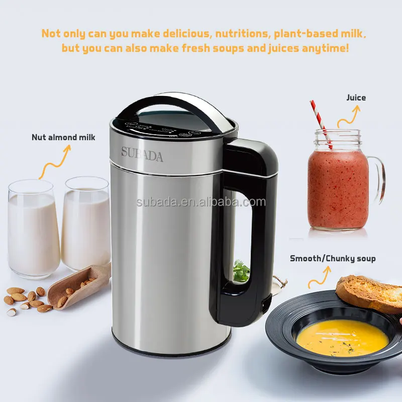 1.2l Stainless Steel Almond & Nut Milk Maker Machine Soy Milk Maker