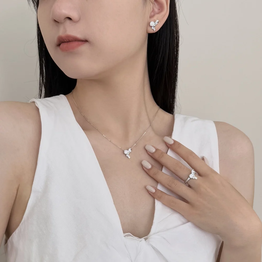 KAKODIY Classic Bow Forever Love Knot Promise Ring Elegant Bow Statement Wedding Ring Cubic Zirconia Bow Ring Engagement Ring detail 5