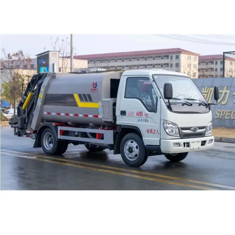 Made in China, Foton Small 4X2 4.5m3 Compactor Garbage Truck Mini Garbage Collection Truck