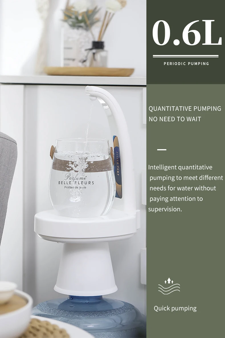 Intelligent Induction Water Pumping, Electric Pumping Water Dispenser, Automatic Water Dispenser for Pure Buckets Home Office