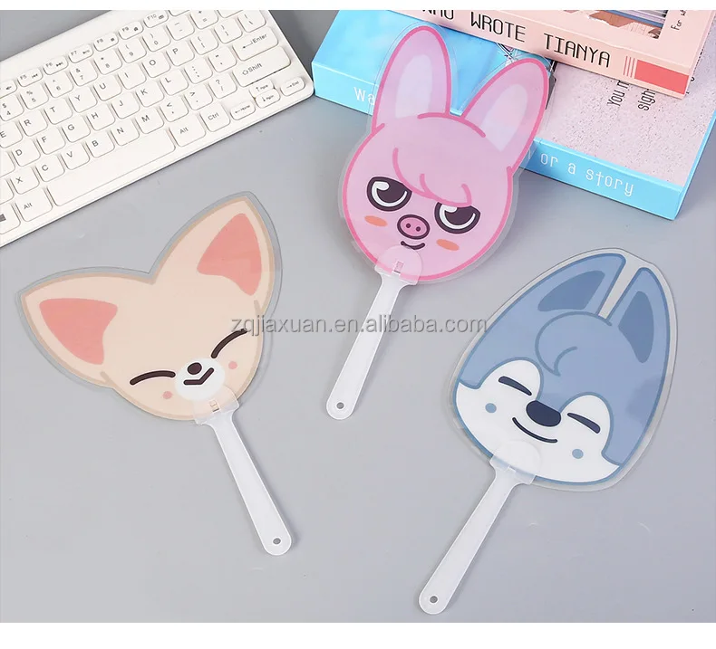Custom Special Shape PVC KPOP Event Plastic Hand Fan