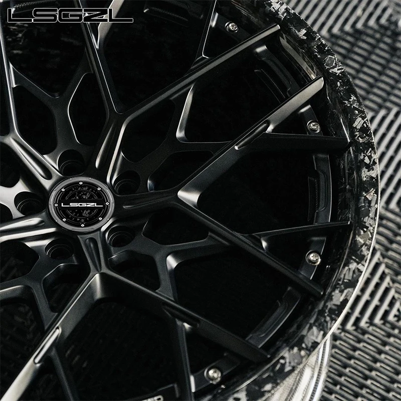 LSGZL Carbon Fiber Forged Alloy Wheels15-24 26 Inch Wheel Forged Aluminium  5x114.3 5x130 6x139.7 Wheels Inch Wheels Rims