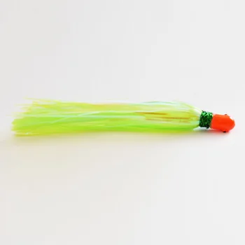 SUPERIORFISHING 5pc 12cm Lead Head Flash Teaser Big Hole Head Artificial Soft Bait Polyester Mylar Tinsel Fishing Saltwater Fish – Soft Lure – view 3
