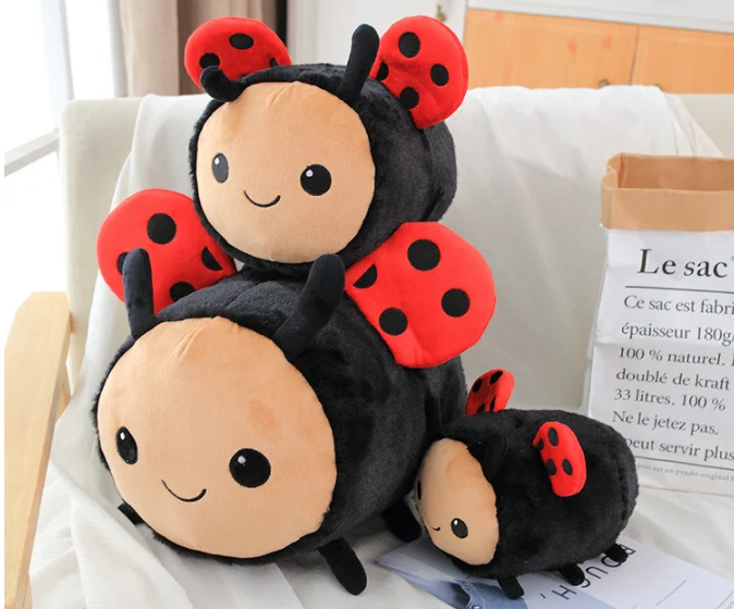 Cute Ladybug Plush Pillow Ladybug Bee Stuffed Plush Toy Sleeping