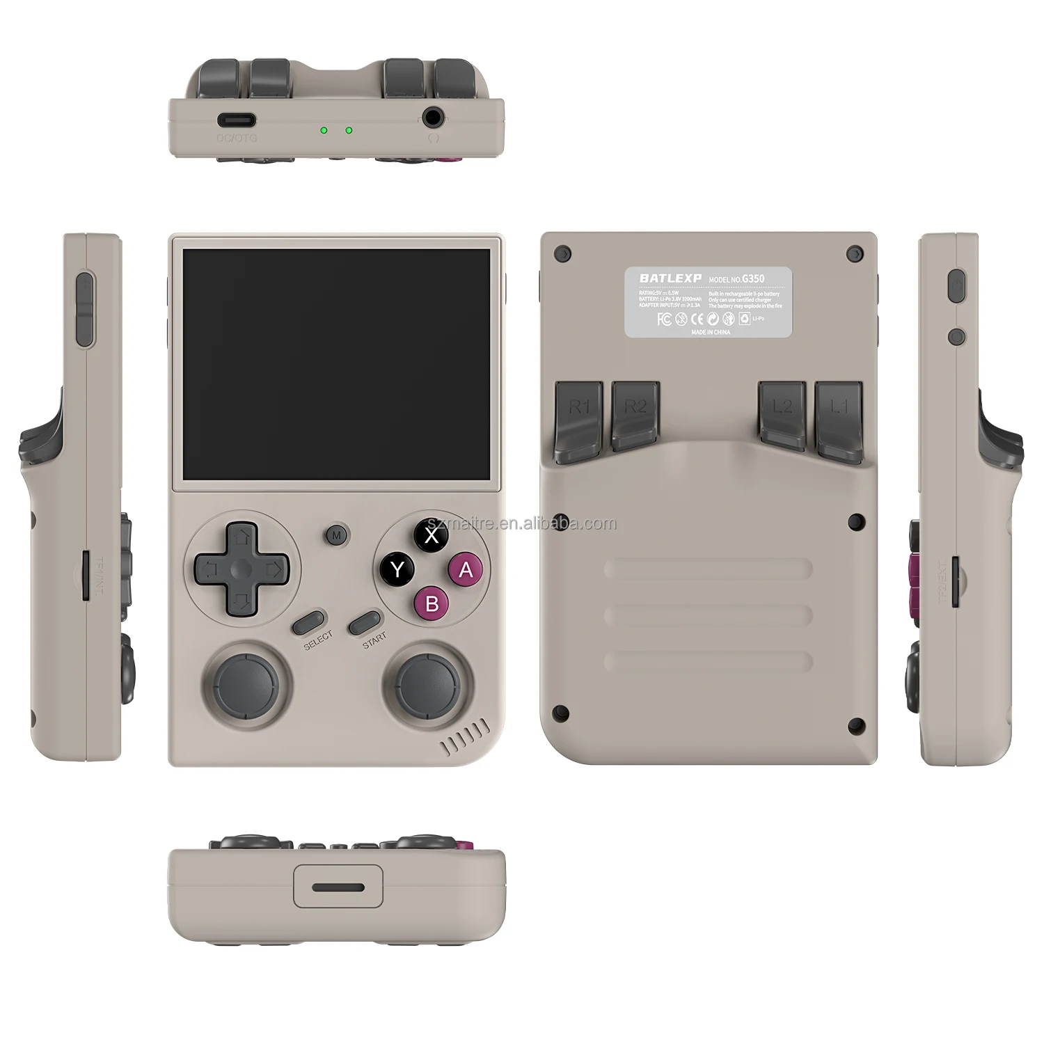 G350 Retro Handheld Spielekonsole 64G,4000+ Spiele, 20