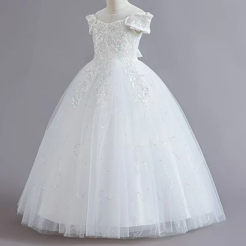 10 to 12 Year Old Age Teenager Clothes Evening Child Frock Design  Kids Wedding Gown Birthday Dresses for Girls Party Dress