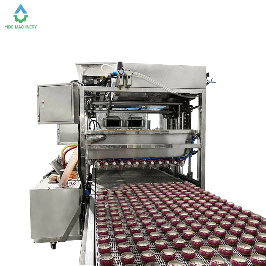 2022 Mum Üretim Hattı 12 Nozul Dolum Makinesi Soya Bal Mumu Balmumu İçin Konveyör Bant Büyük Sipariş YIDE Üreticisi