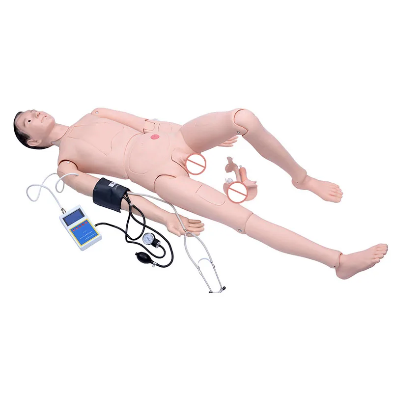 Advanced Combined Nursing Model with Blood Pressure Measurement Arm,Training Mannequin of Full-functional Medical Nursing Skills