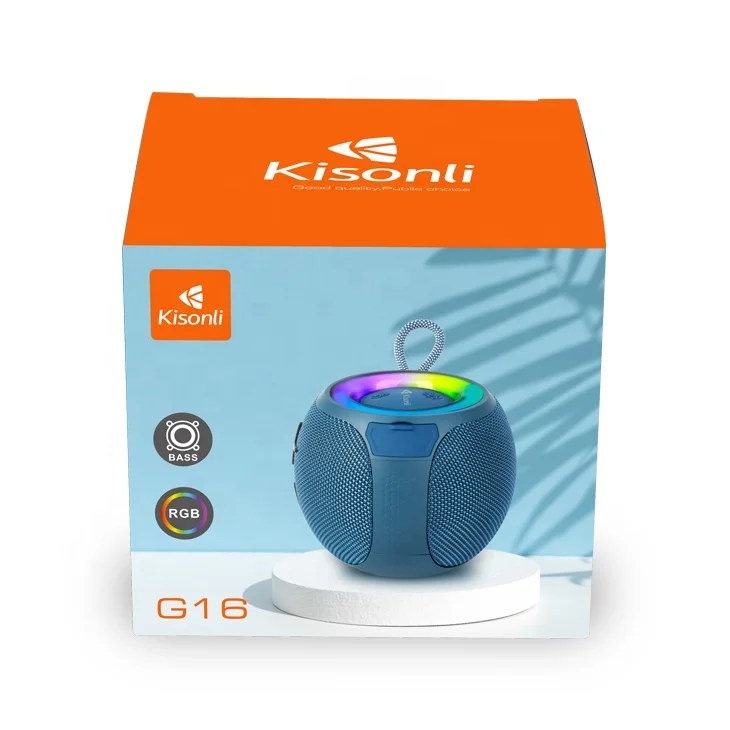 2023 New Arrival Kisonli Portable Speaker 8W Wireless Outdoor Blue Tooth Speaker