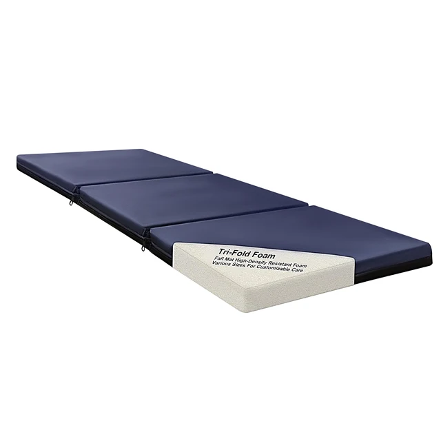 Modern Tri-Fold Foam Fall Prevention Floor Mat Impact-Resistant Safety Aid for Elderly Bedridden Patients for Living Room Use