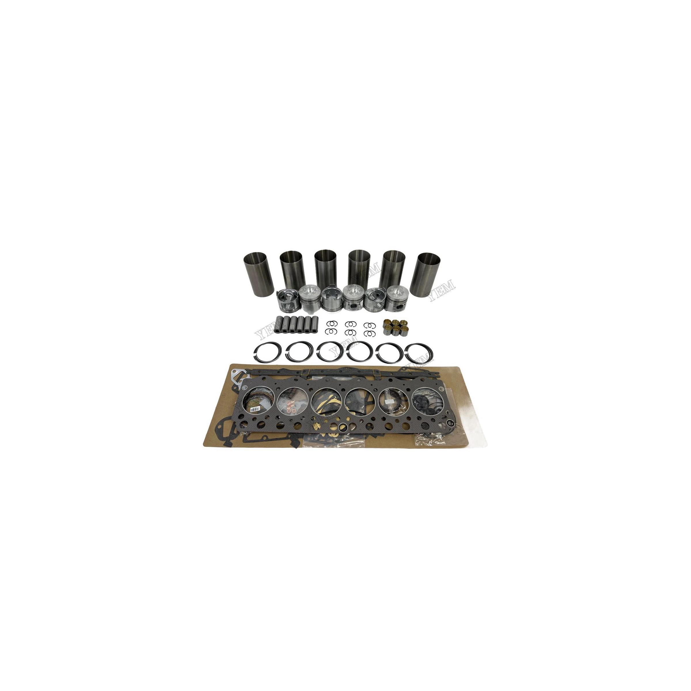 Overhaul Kit With Gasket Set Compatible for Komatsu 6D95 Aftermarket Engine Spare Parts