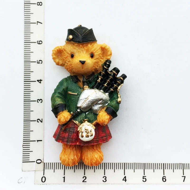 Modern Cartoon Teddy Bear Fridge Magnet Creative Resin