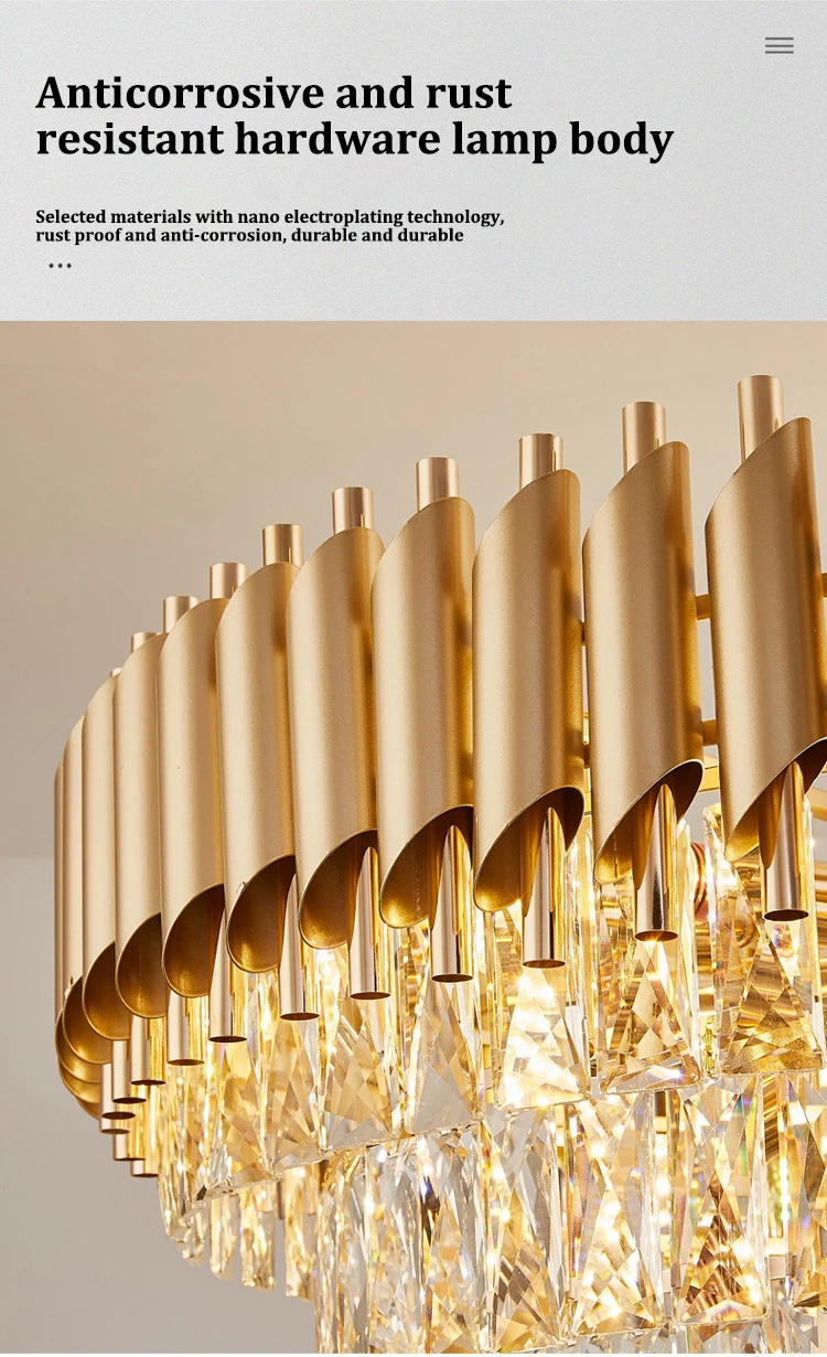 Project case easy to install modern fancy living room hotel lobby chandelier