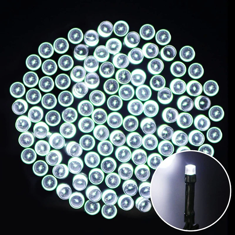 72ft 200 LED 8 Modes Outdoor String Lights Waterproof Solar Fairy Lights Christmas Solar String Lights for Garden, Patio, Fence