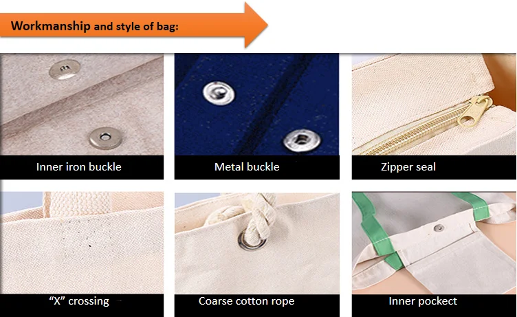 Cotton Canvas Shopping Tote Bag With Zipper - Buy Cotton Beach Bag ...