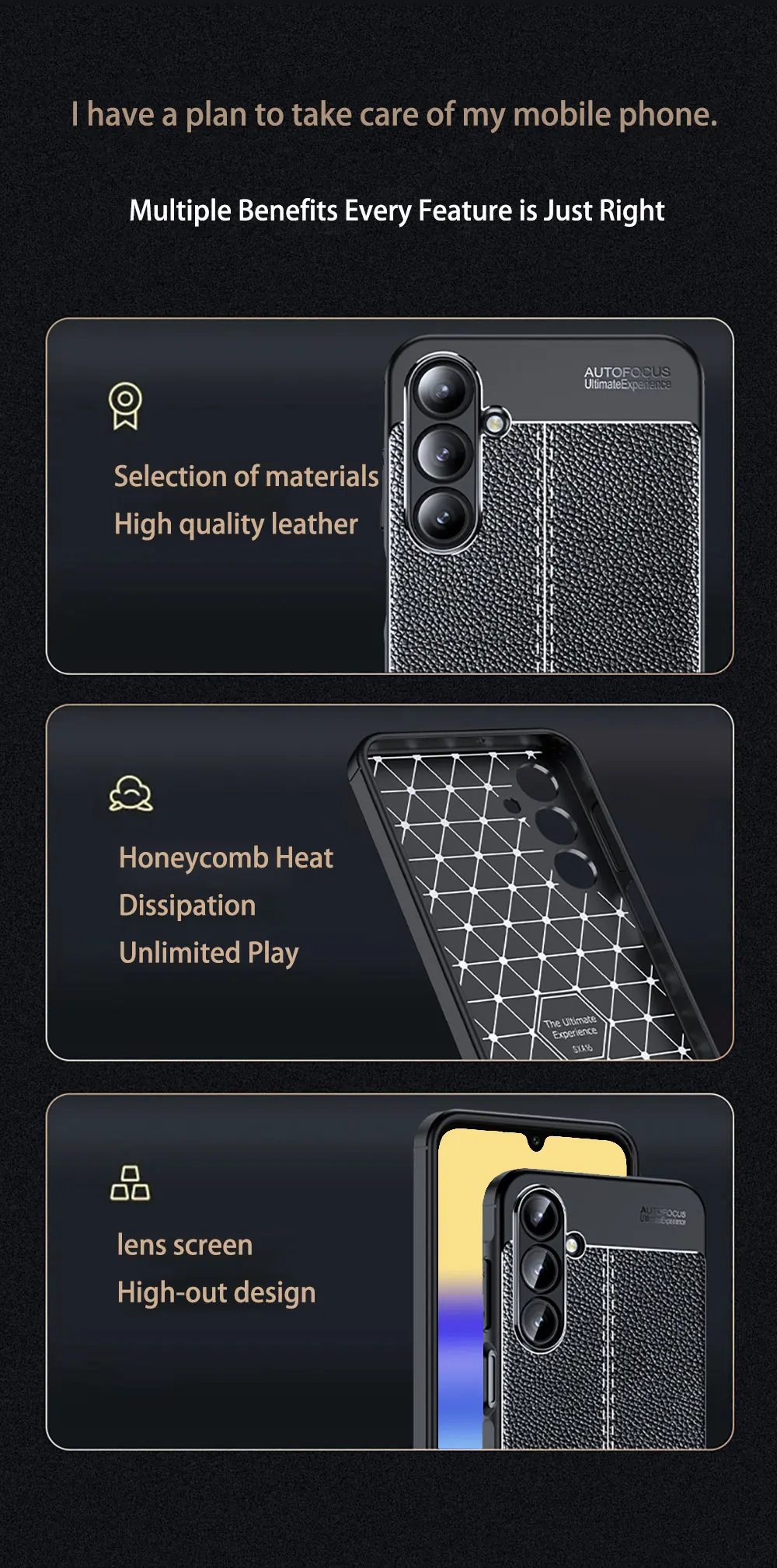 Laudtec Sjk863 Leather Grain Phone Case Simple Cover Thin Shell Skin Friendly Anti-Fingerprint Anti Scratch For Samsung A16 details