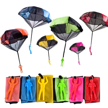 Hand Throwing Parachute Kids Outdoor Funny Toys Game Play Toys For Children Fly Parachute Sport With Mini Soldier