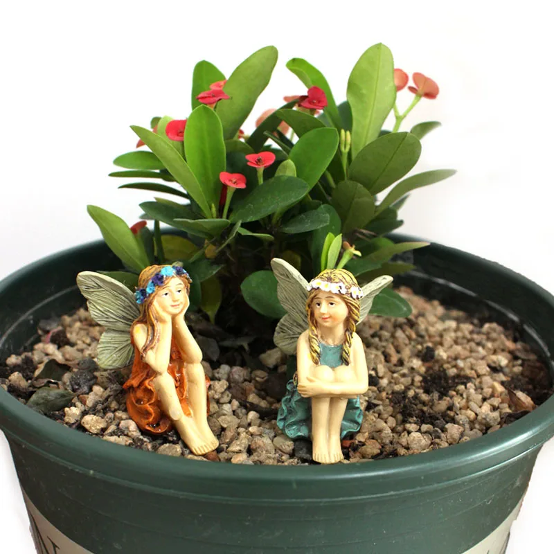 fairy garden 6pcs fairy figurines sitting