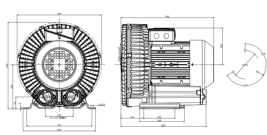 Ring Blower, 370W, 220V - detail 12