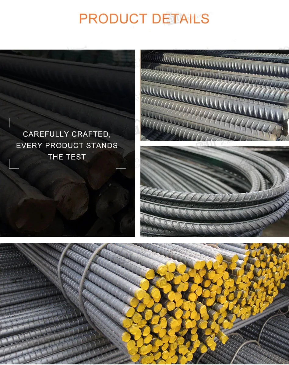 6mm 8mm 10mm 12mm 16mm 20mm Hot Rolled Deformed Steel Bar Rebar Steel