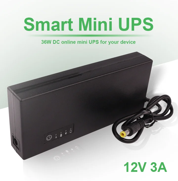 Wgp Mini Ups Power Supply Mini Dc Ups Lithium Battery 12v 3a Mini Ups for Wifi Modem