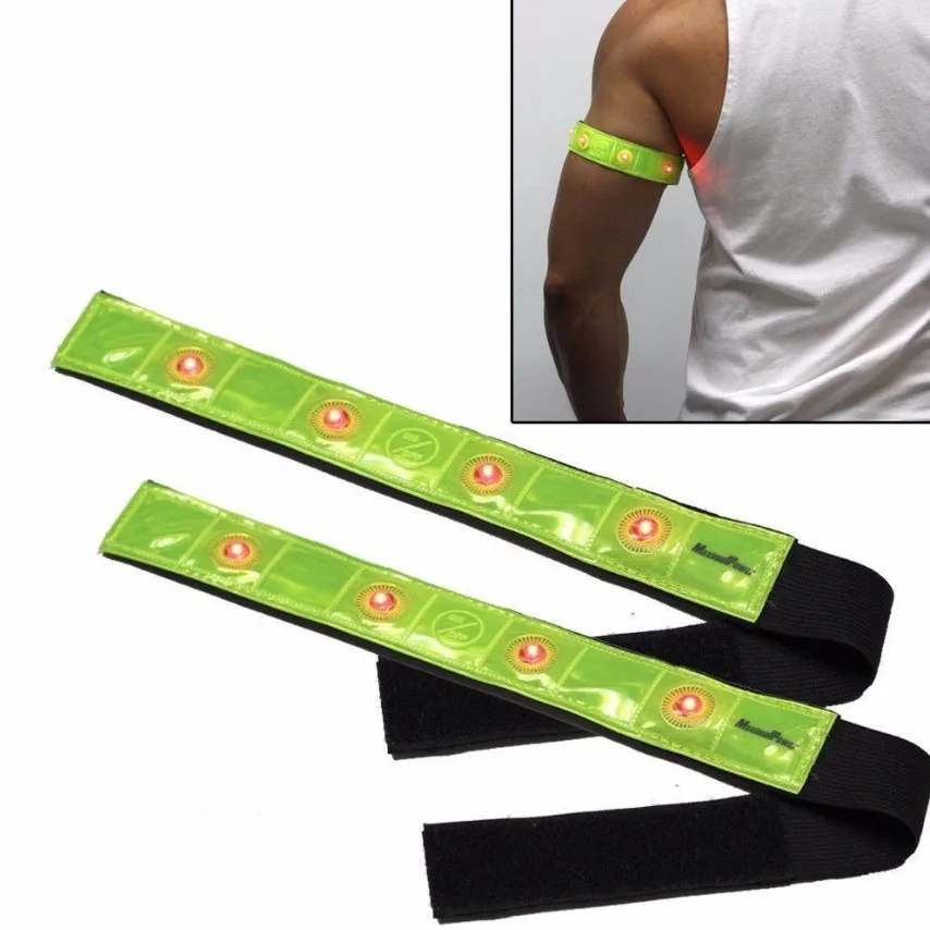 Светодиодная Светоотражающая повязка на руку для бега велоспорта