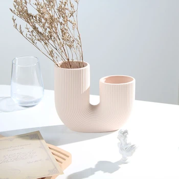 北欧風インスタグラムスタイルLサイズU字型レターストライプセラミック