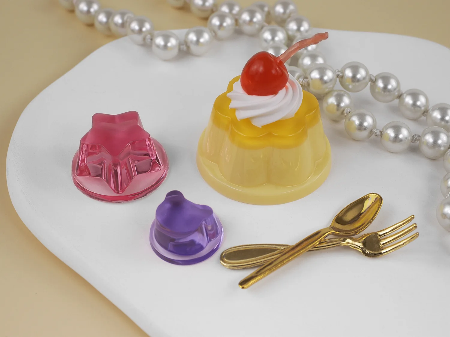 Pudding Rabbit Shape DM893 Silicone Molds - 3D DIY Cat Rabbit Heart Pudding Shape