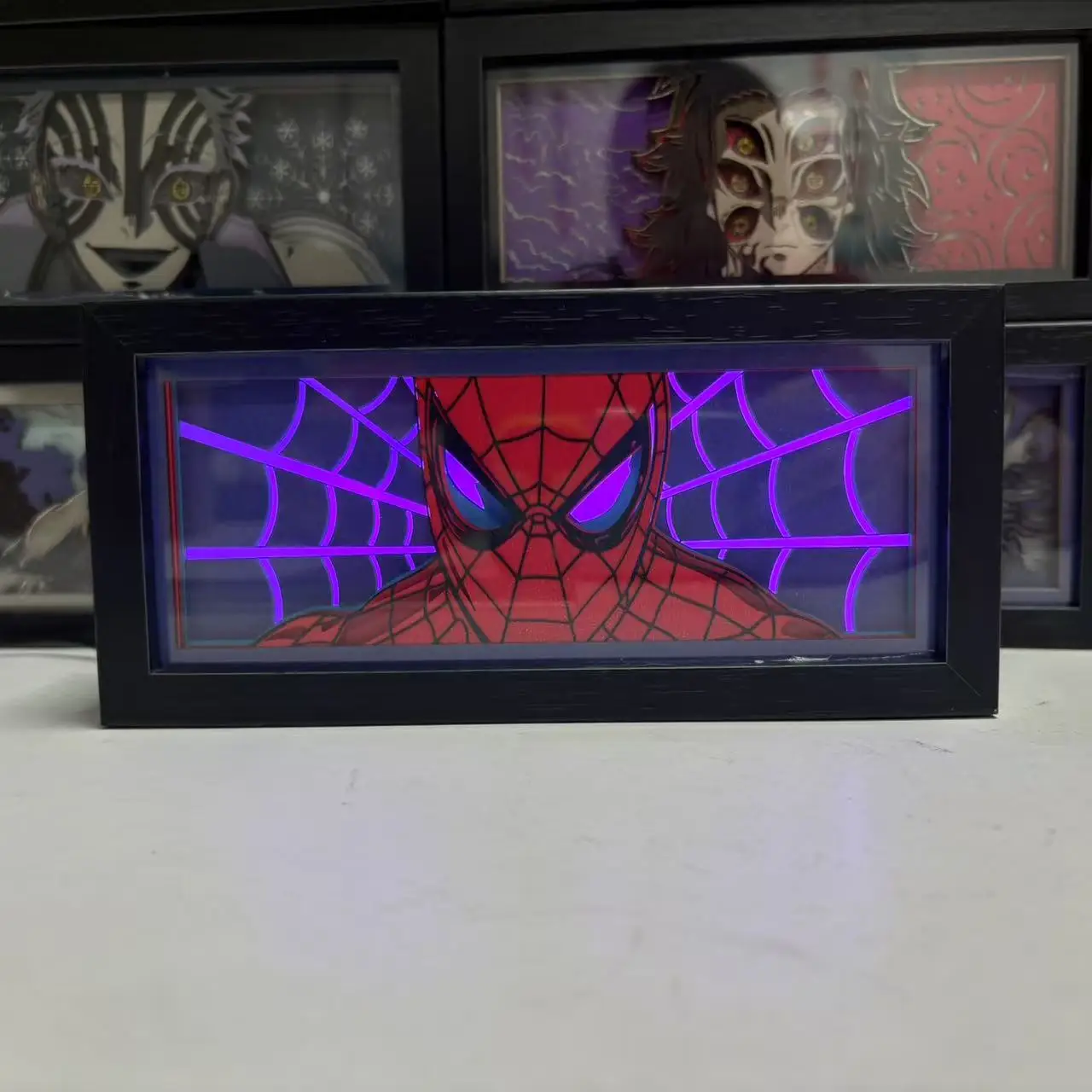 Spider Man Venom Figurine with RGBLED Lightbox Statue