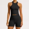 Black vest+shorts