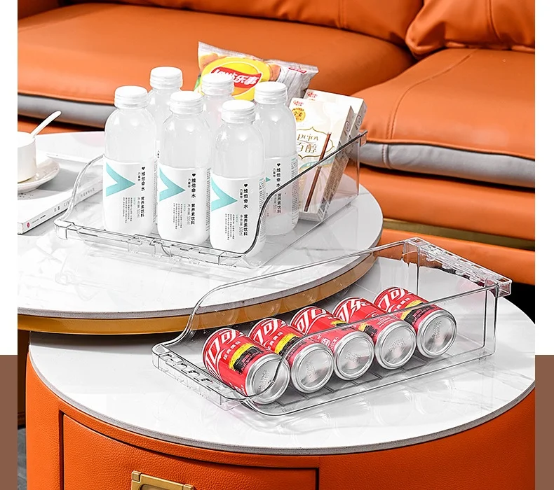 expandable refrigerator food storage box stackabletransparent plastic organizer with adjustable width for home organization-6