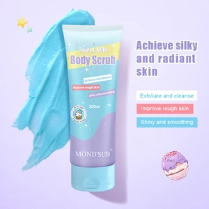 Private Label Oem Organc Natural Vegan Body Care Wash Salt Sugar Moisturizing Berry Banana Milk Whipped Exfoliating Body Scrub