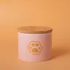 Bz16-02 straight urn-pink-trumpet-golden paw print