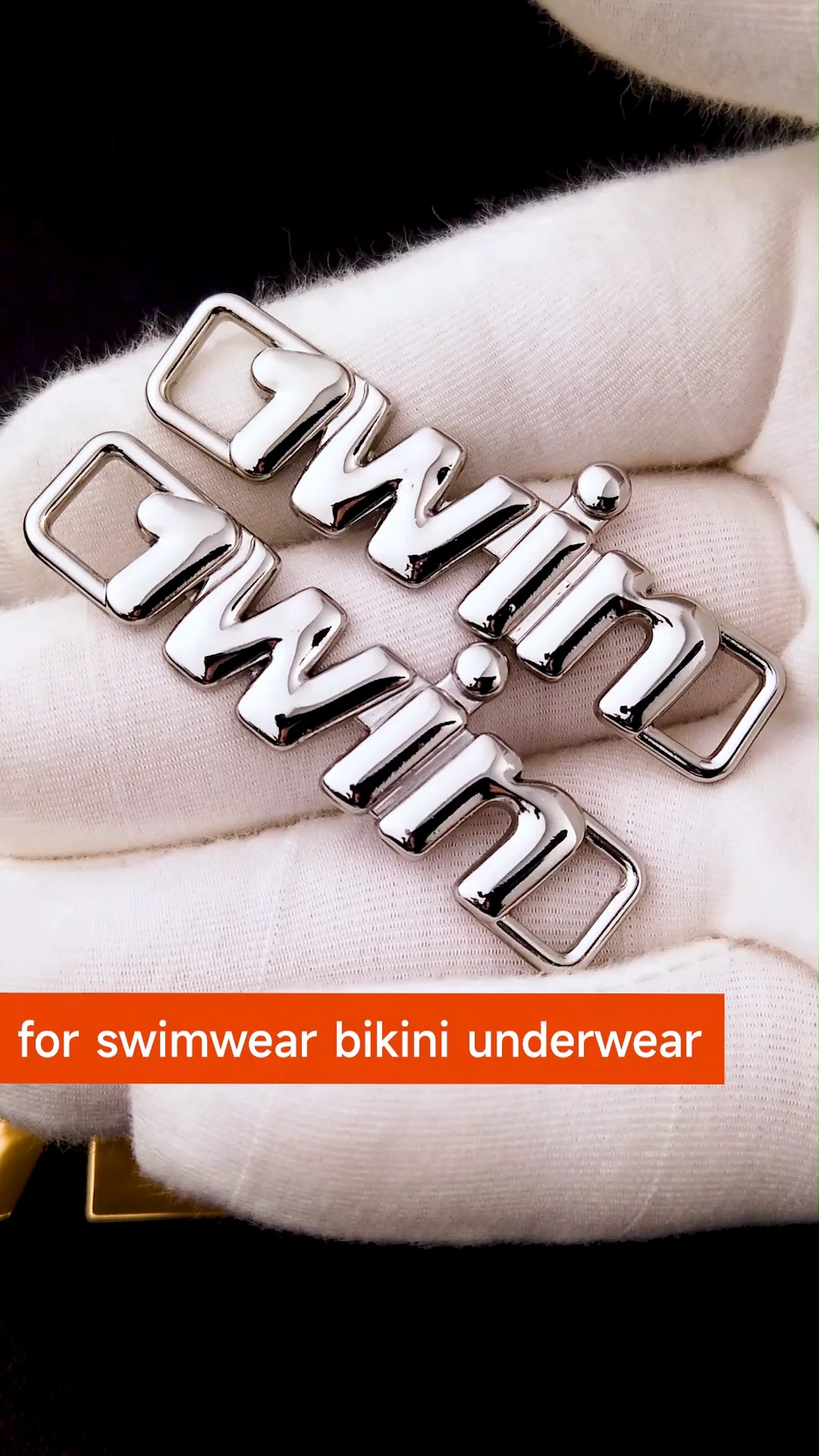 Men Swim Thongs Metal Logo Tag Clothing Bikinis Swimsuit Metal Tag ...