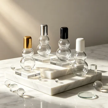 30ml Transparent Double-Hollow Glass Bottle with Dropper
