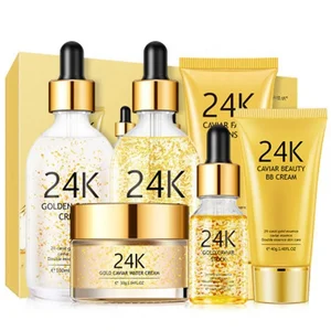Private Label Skin Care Gift Set 24k Gold Caviar Cosmetic Skin+care+set