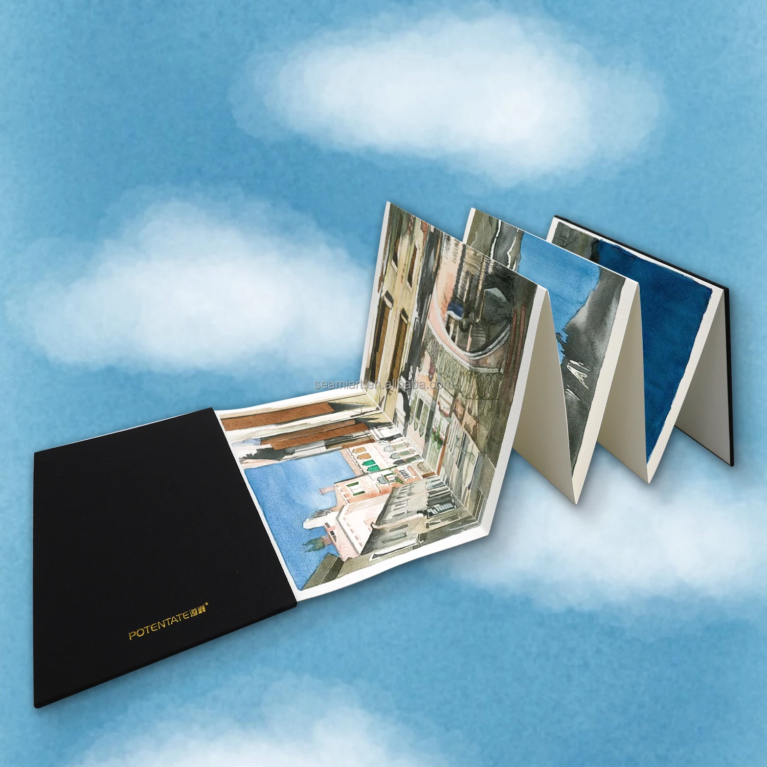 Premium Concertina Watercolor Sketchbook/color Lead/sketch Book