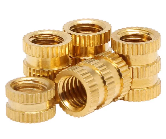 product fast supply speed brass knurled thread insert for plastic through hole threaded insert nut for insert molding-63