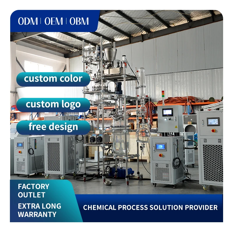 High-Low Reaction Vessel Series Reactor Borosilicate Glass 5l 10l for Lab Glass Reactor
